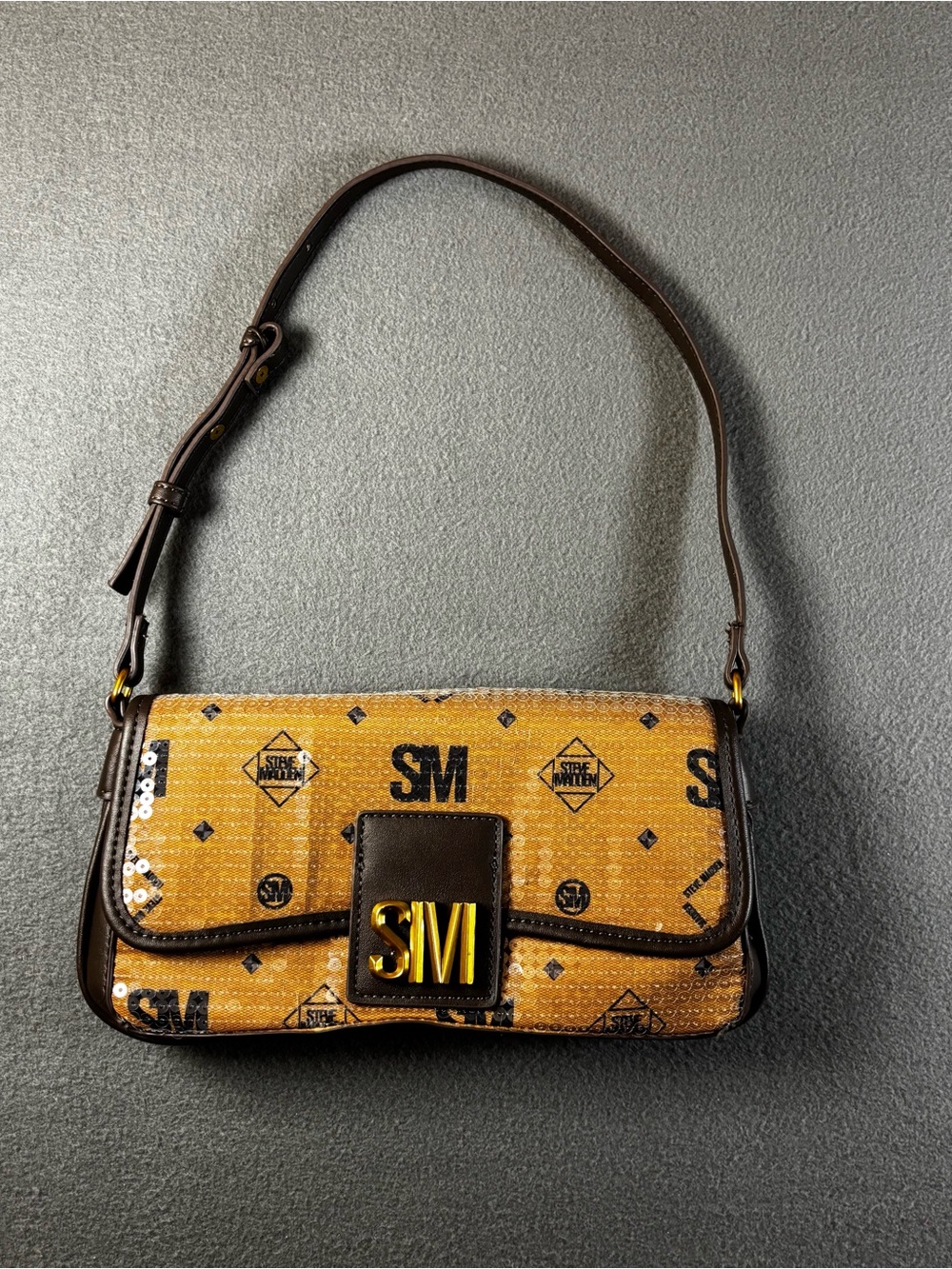 Steve Madden Sequin Shoulder Bag - Brown